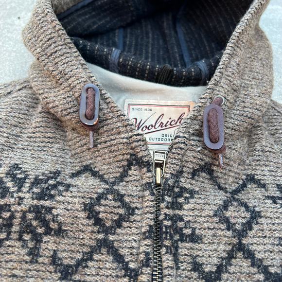Woolrich Snowflake Fair Isle Wool Blend Jacket Sz M - Picture 14 of 16
